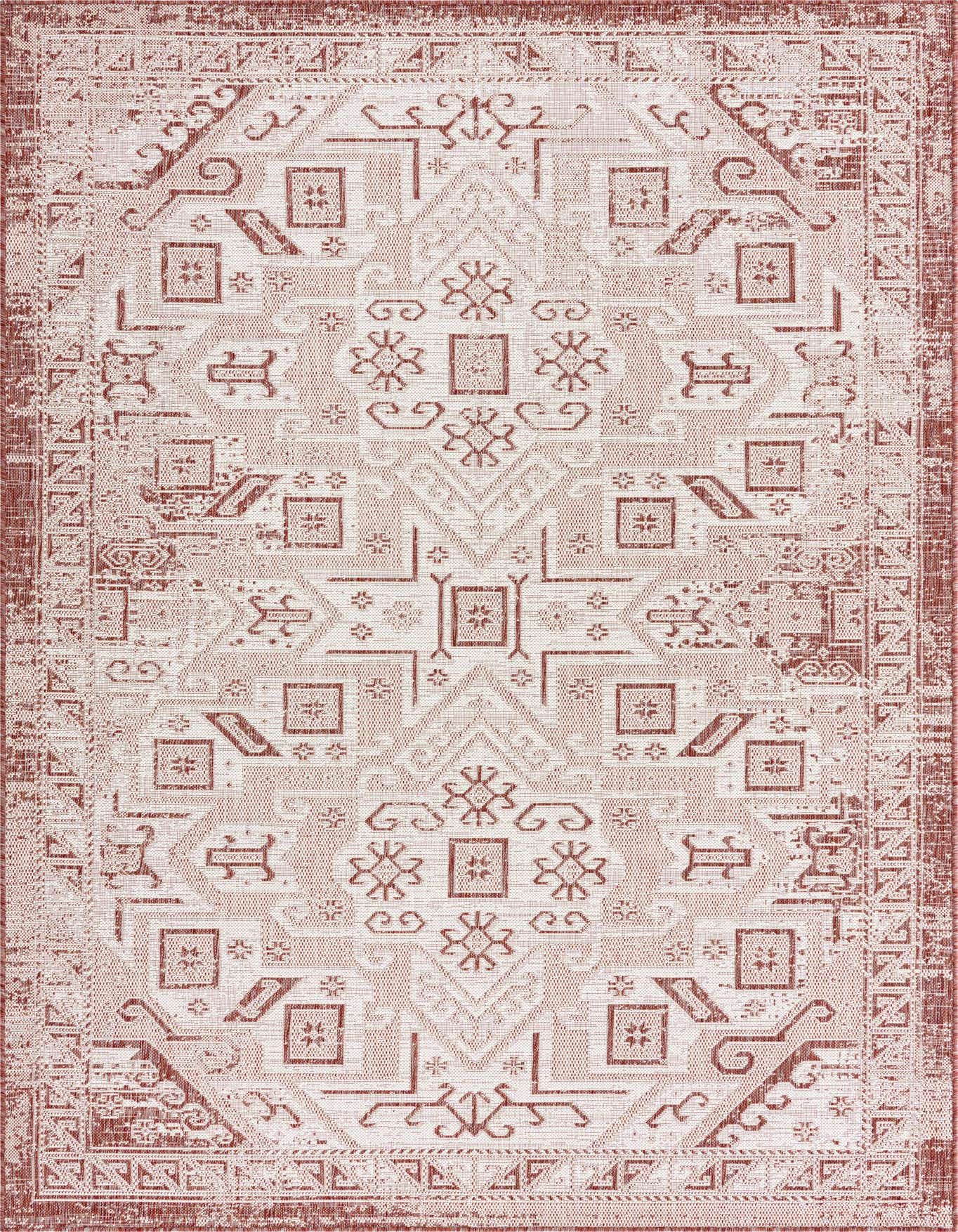 6' x 9' Easy-Clean Aztec Indoor / Outdoor Rug