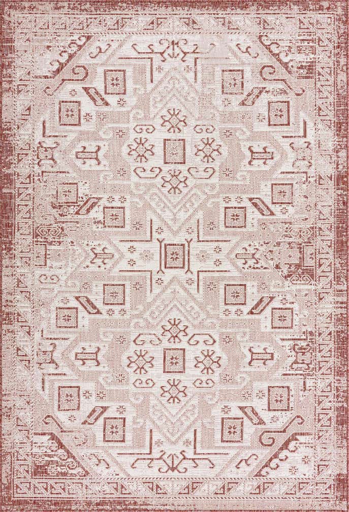 6' x 9' Easy-Clean Aztec Indoor / Outdoor Rug