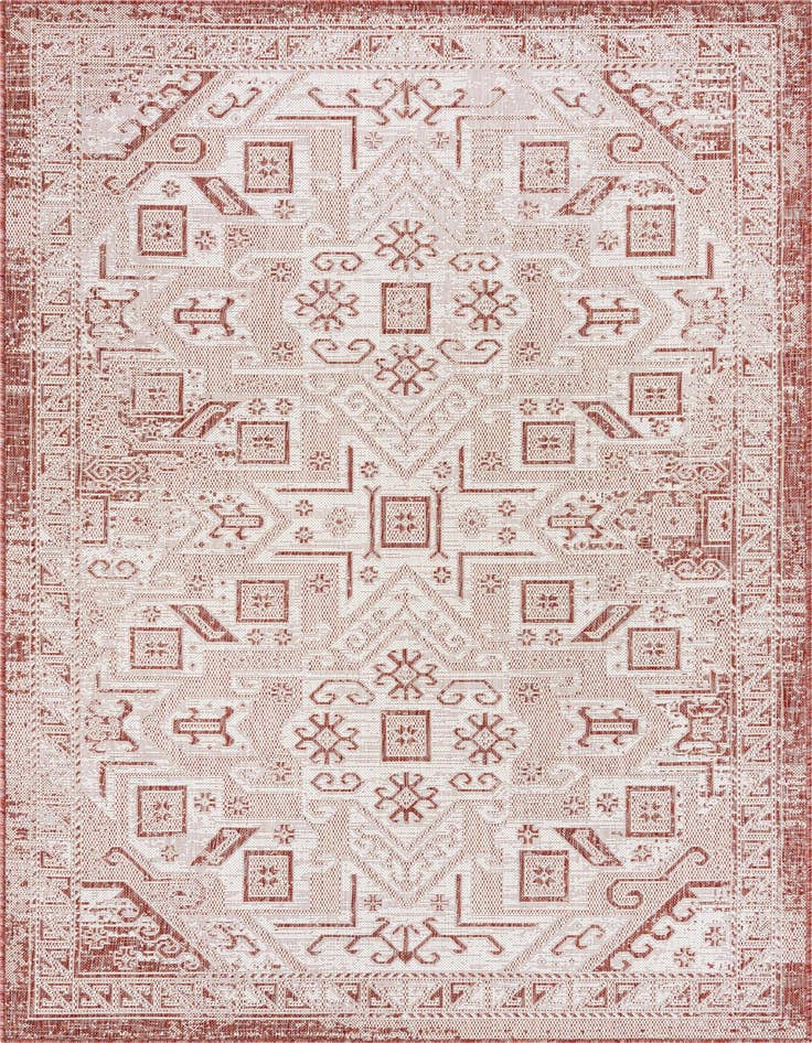 Detail image of 5' 3 x 8' Easy-Clean Aztec Indoor / Outdoor Rug