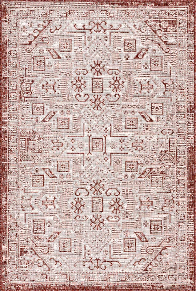 Detail image of 4' x 6' Easy-Clean Aztec Indoor / Outdoor Rug