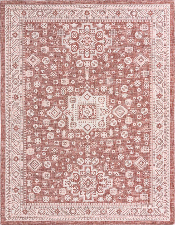 Detail image of 10' x 14' Easy-Clean Aztec Indoor / Outdoor Rug