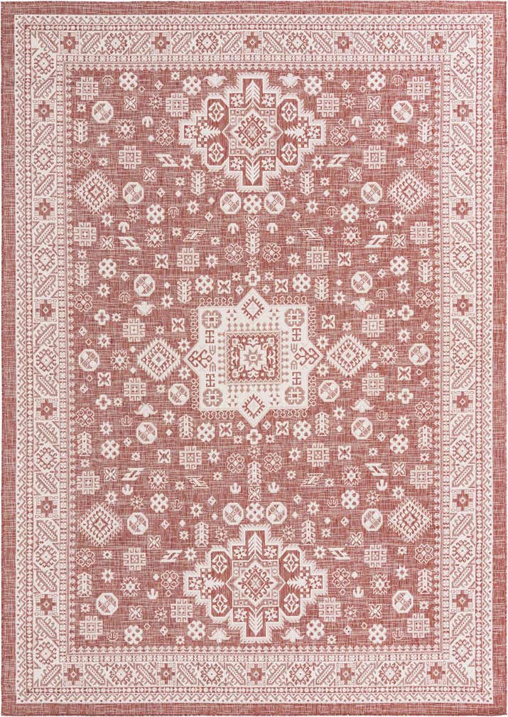10' x 14' Easy-Clean Aztec Indoor / Outdoor Rug