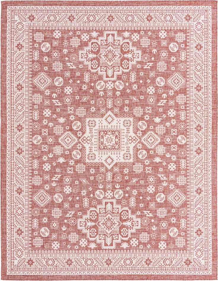 Detail image of 10' x 13' Easy-Clean Aztec Indoor / Outdoor Rug