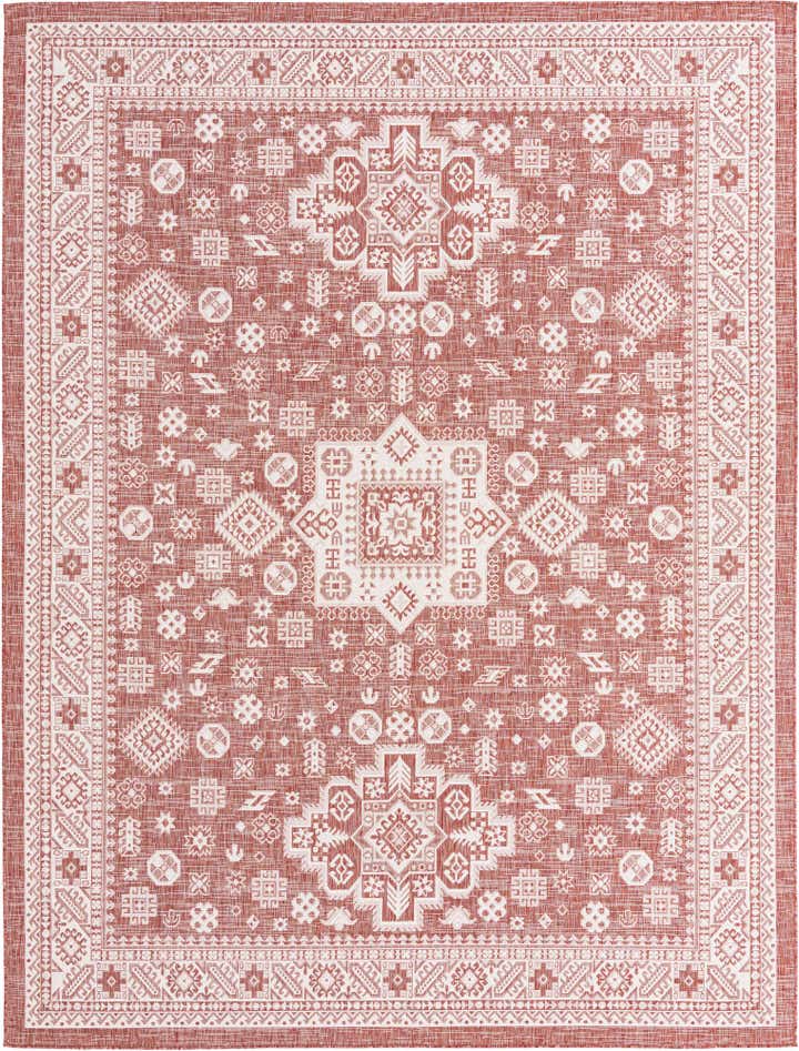 10' x 13' Easy-Clean Aztec Indoor / Outdoor Rug