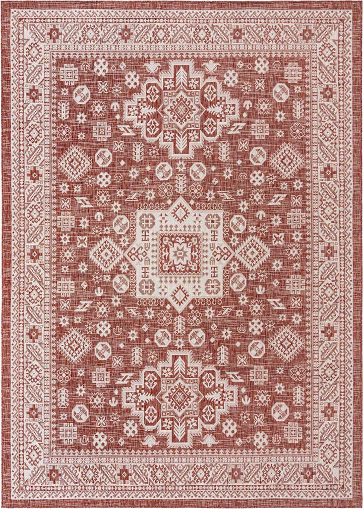 9' x 12' Easy-Clean Aztec Indoor / Outdoor Rug