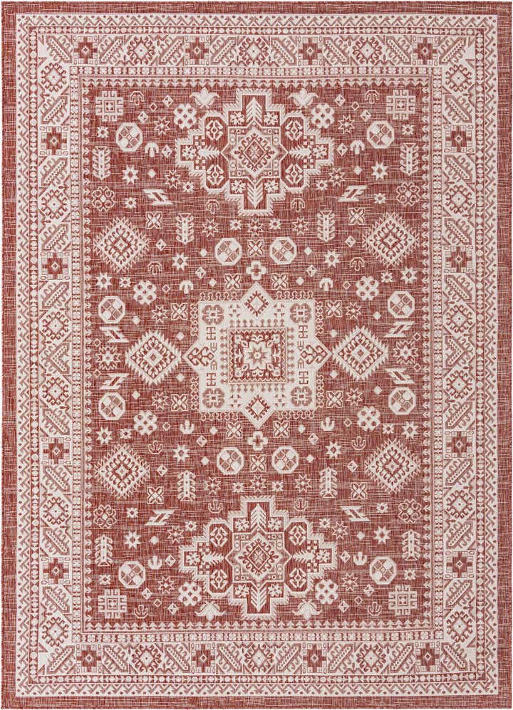 7' 10 x 11' Easy-Clean Aztec Indoor / Outdoor Rug