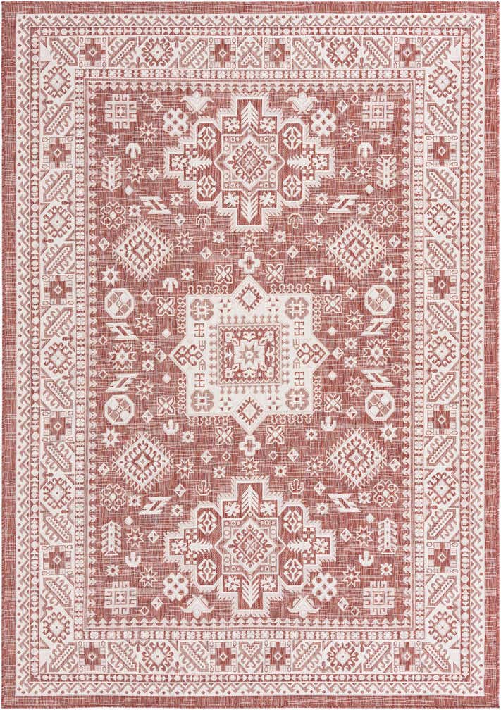 7' x 10' Easy-Clean Aztec Indoor / Outdoor Rug