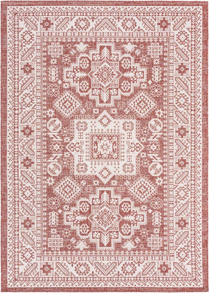 6' x 9' Easy-Clean Aztec Indoor / Outdoor Rug