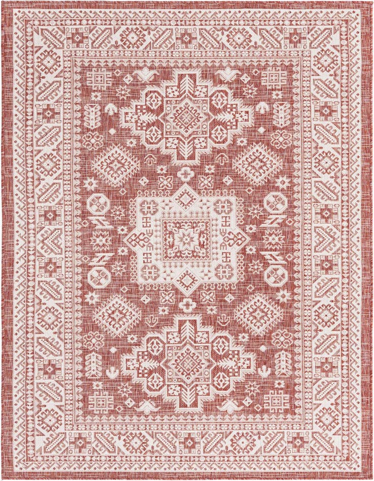 Detail image of 5' 3 x 8' Easy-Clean Aztec Indoor / Outdoor Rug
