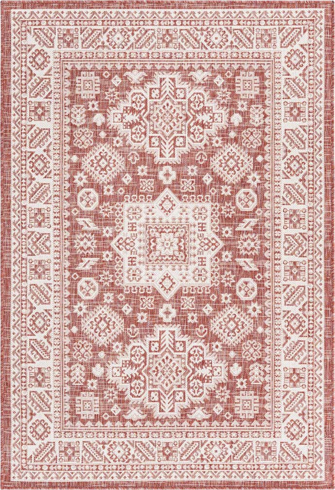 4' x 6' Easy-Clean Aztec Indoor / Outdoor Rug