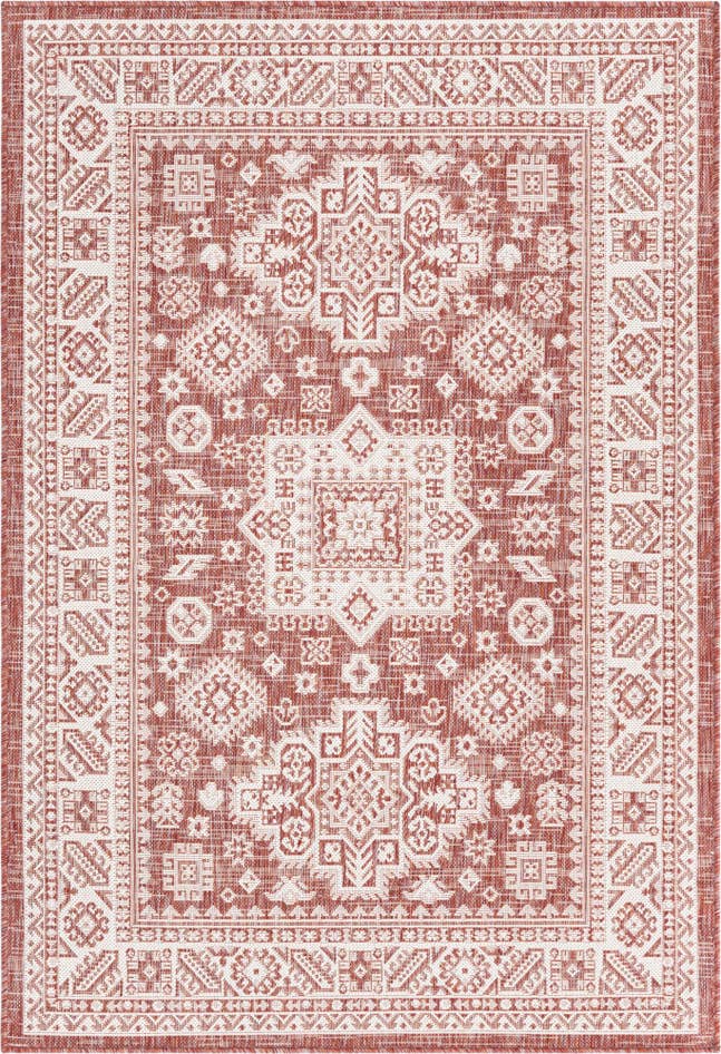 Detail image of 4' x 6' Easy-Clean Aztec Indoor / Outdoor Rug