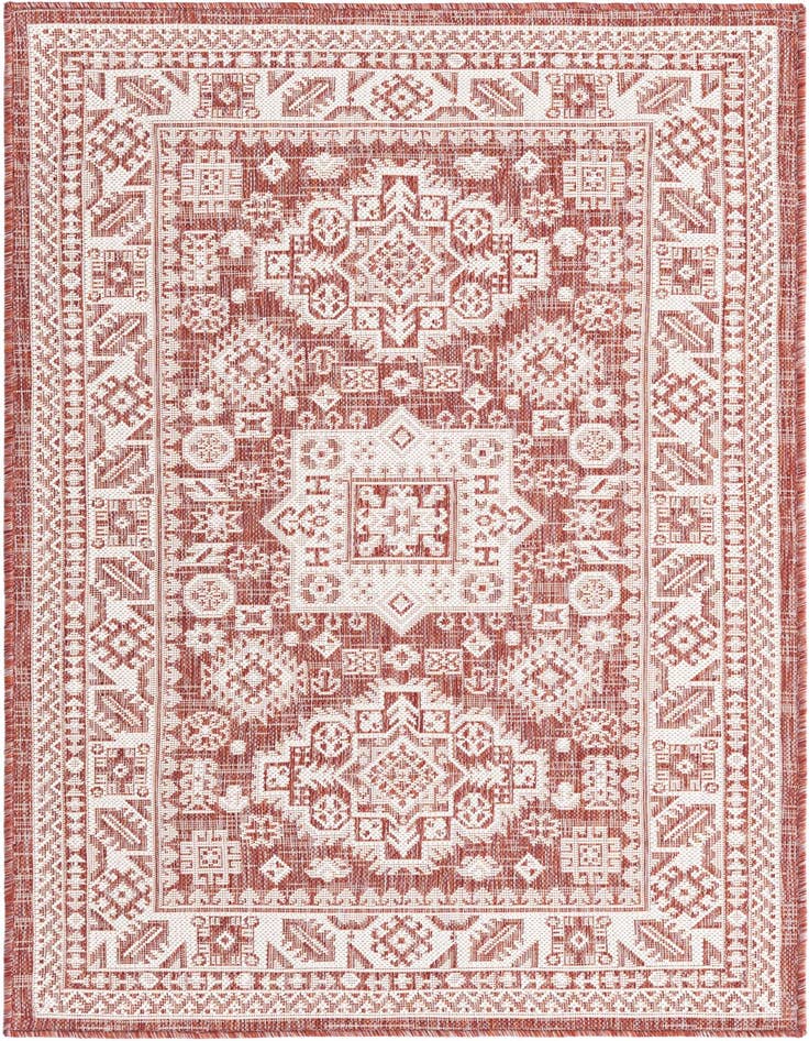 Detail image of 3' x 5' 3 Easy-Clean Aztec Indoor / Outdoor Rug