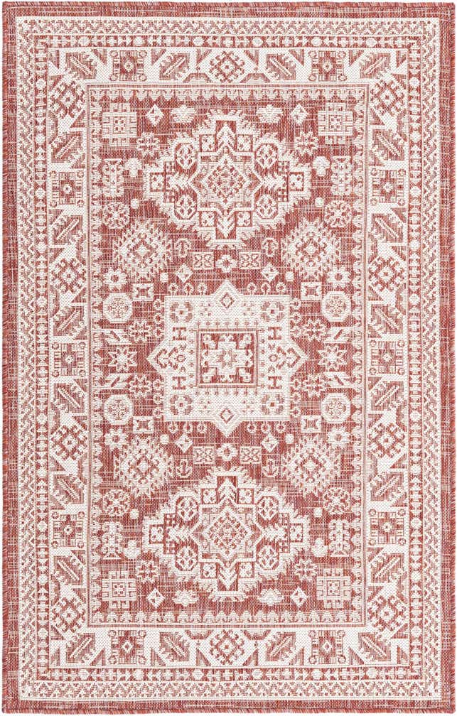 3' x 5' 3 Easy-Clean Aztec Indoor / Outdoor Rug