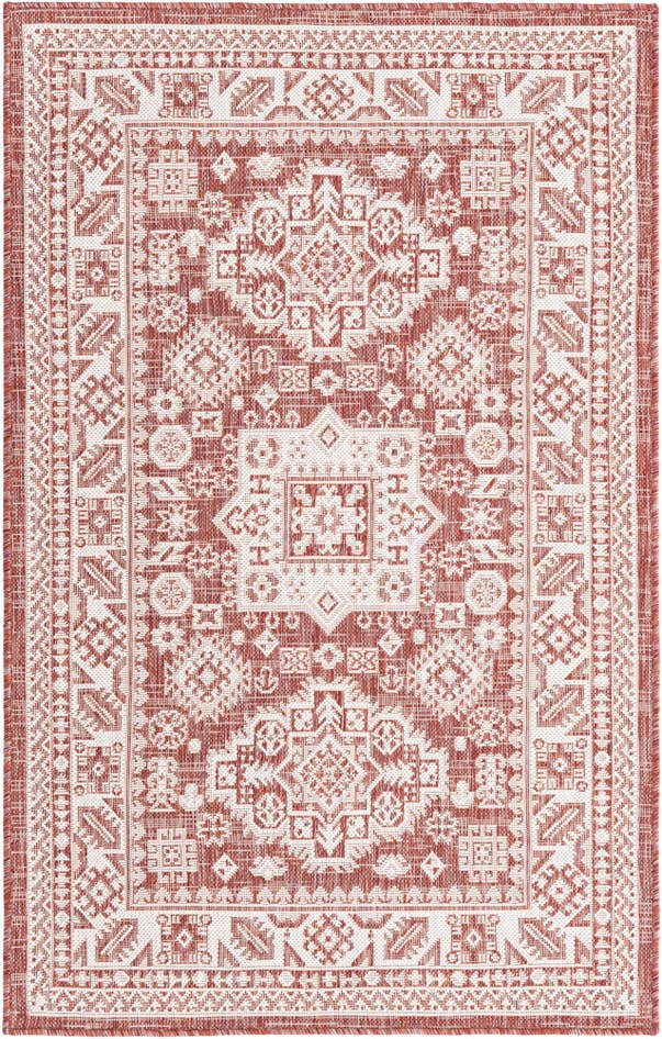 Detail image of 3' x 5' 3 Easy-Clean Aztec Indoor / Outdoor Rug