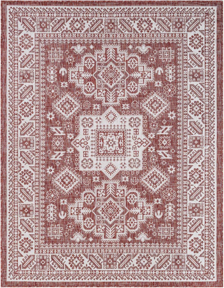 Detail image of 5' 3 x 7' Easy-Clean Aztec Indoor / Outdoor Rug