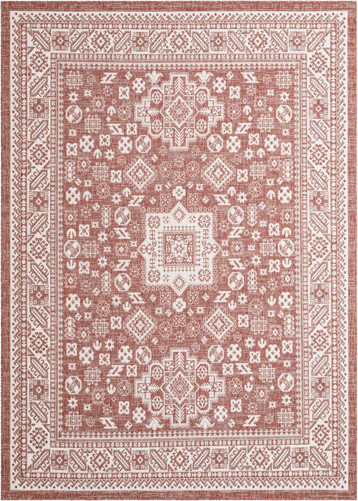 7' 10 x 10' Easy-Clean Aztec Indoor / Outdoor Rug