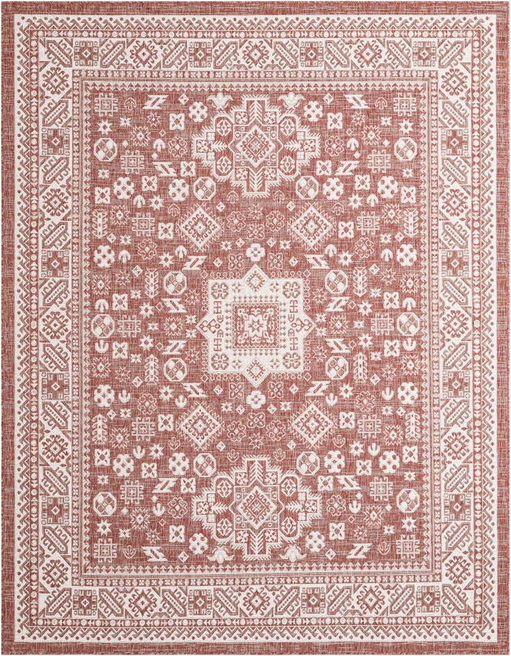 Detail image of 7' 10 x 10' Easy-Clean Aztec Indoor / Outdoor Rug