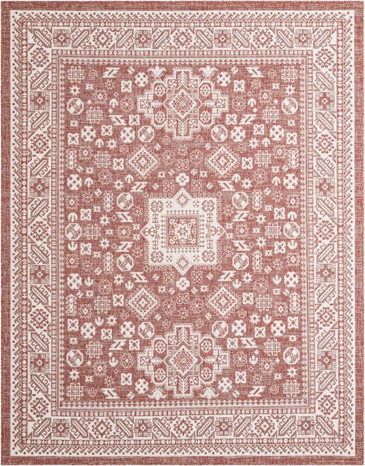 Detail image of 7' 10 x 10' Easy-Clean Aztec Indoor / Outdoor Rug