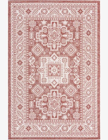 6' x 9' Easy-Clean Aztec Indoor / Outdoor Rug