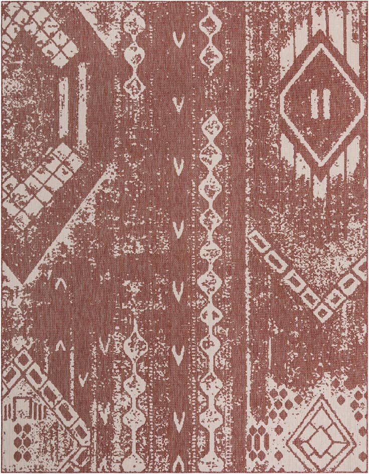 Detail image of 10' x 13' Easy-Clean Bohemian Indoor / Outdoor Rug