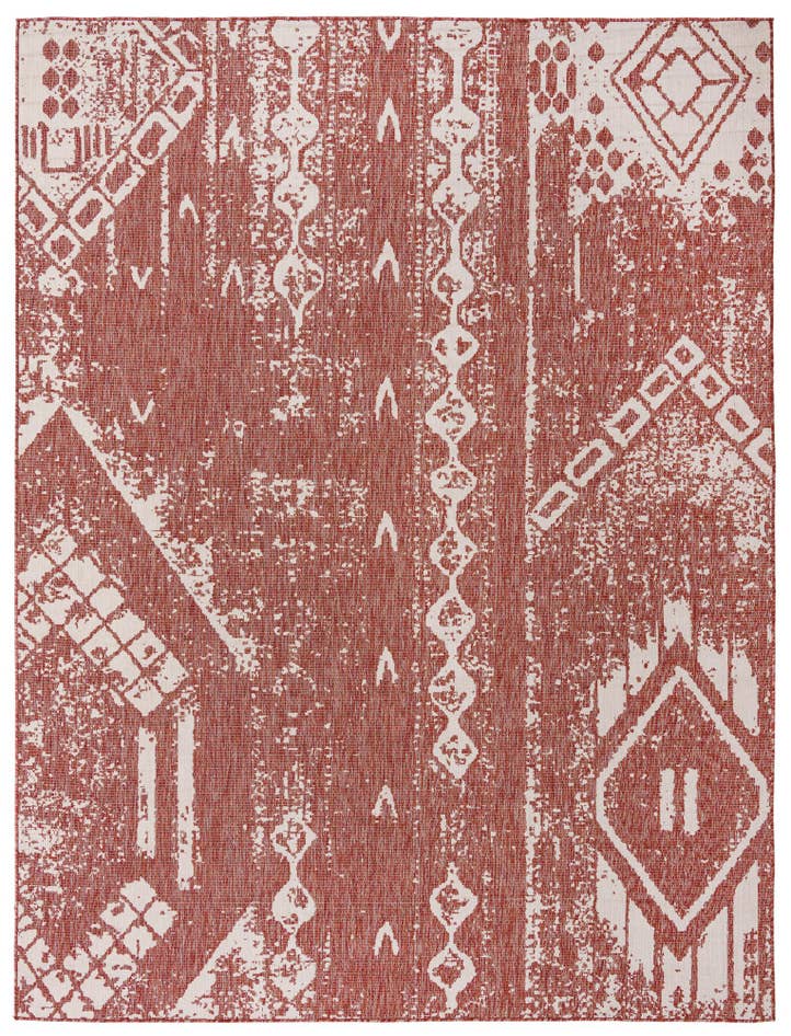 Detail image of 9' x 12' Easy-Clean Bohemian Indoor / Outdoor Rug