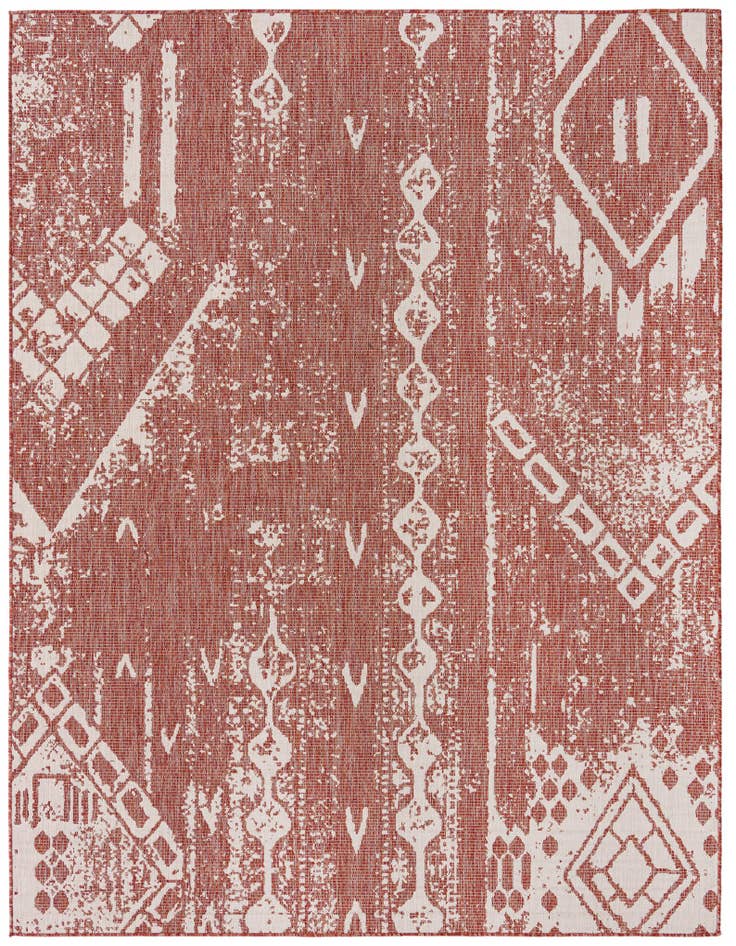 Detail image of 7' 10 x 10' Easy-Clean Bohemian Indoor / Outdoor Rug