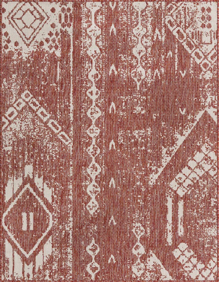 Detail image of 4' x 6' Easy-Clean Bohemian Indoor / Outdoor Rug