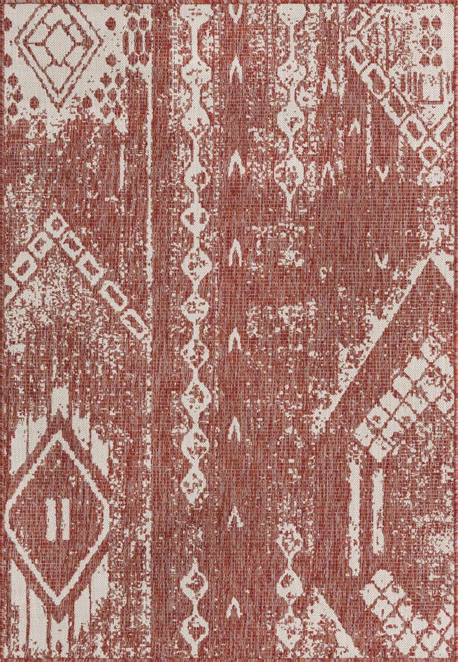 Detail image of 4' x 6' Easy-Clean Bohemian Indoor / Outdoor Rug