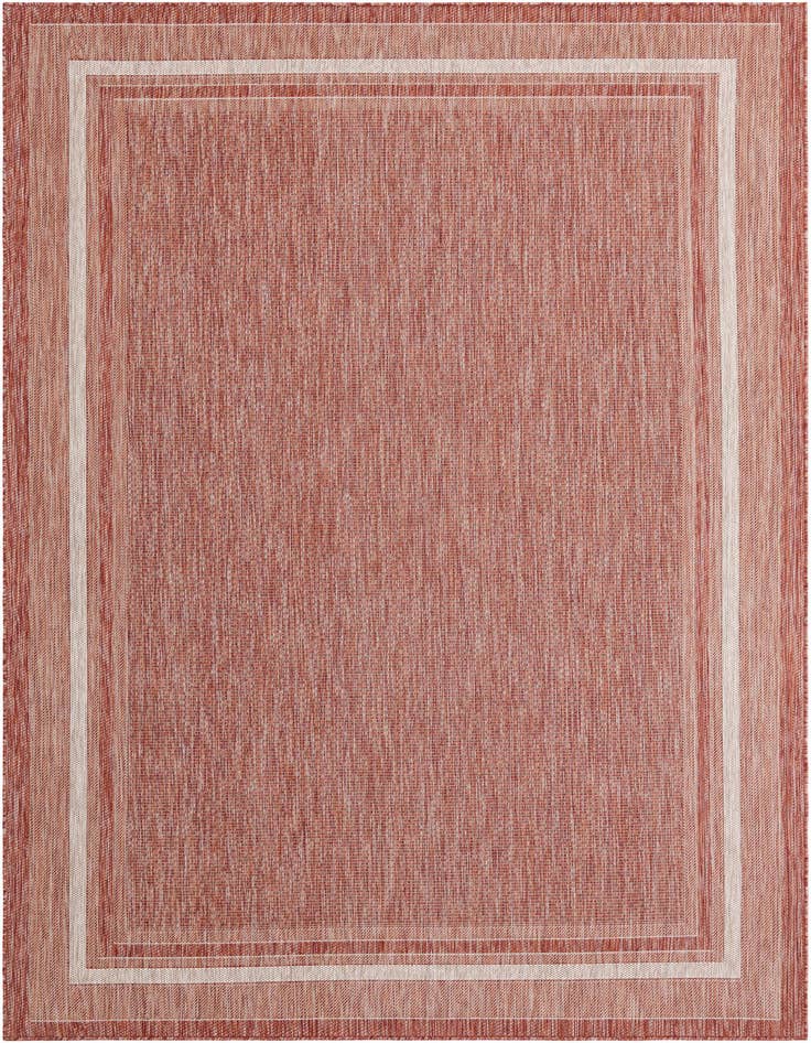 Detail image of 7' 10 x 11' Easy-Clean Border Indoor / Outdoor Rug