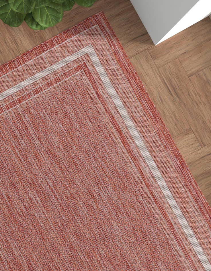 Detail image of 7' 10 x 11' Easy-Clean Border Indoor / Outdoor Rug