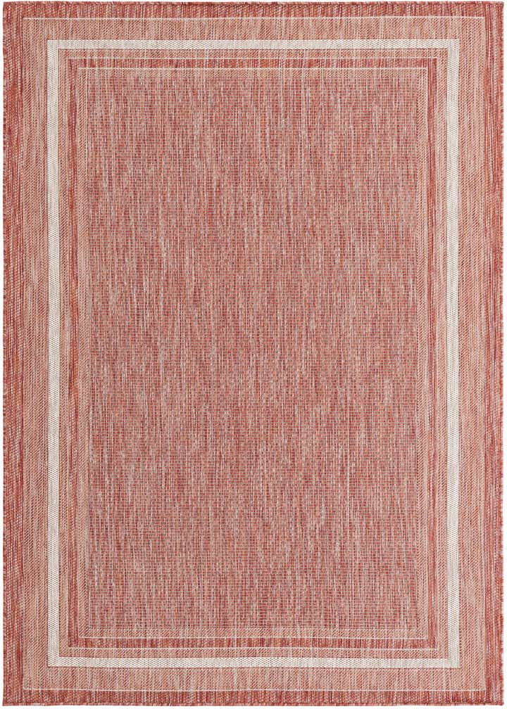5' 3 x 8' Easy-Clean Border Indoor / Outdoor Rug