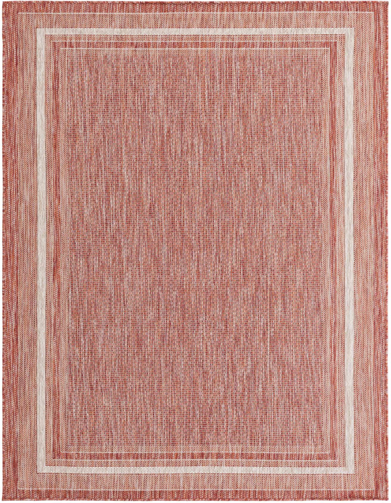 5' 3 x 8' Easy-Clean Border Indoor / Outdoor Rug