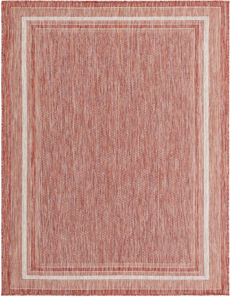 Detail image of 5' 3 x 8' Easy-Clean Border Indoor / Outdoor Rug