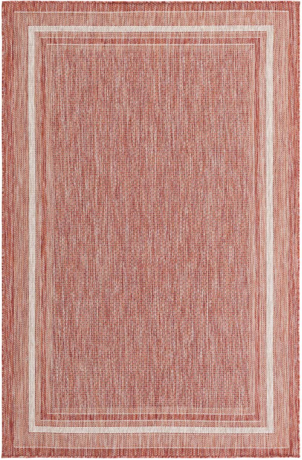 Detail image of 5' 3 x 8' Easy-Clean Border Indoor / Outdoor Rug