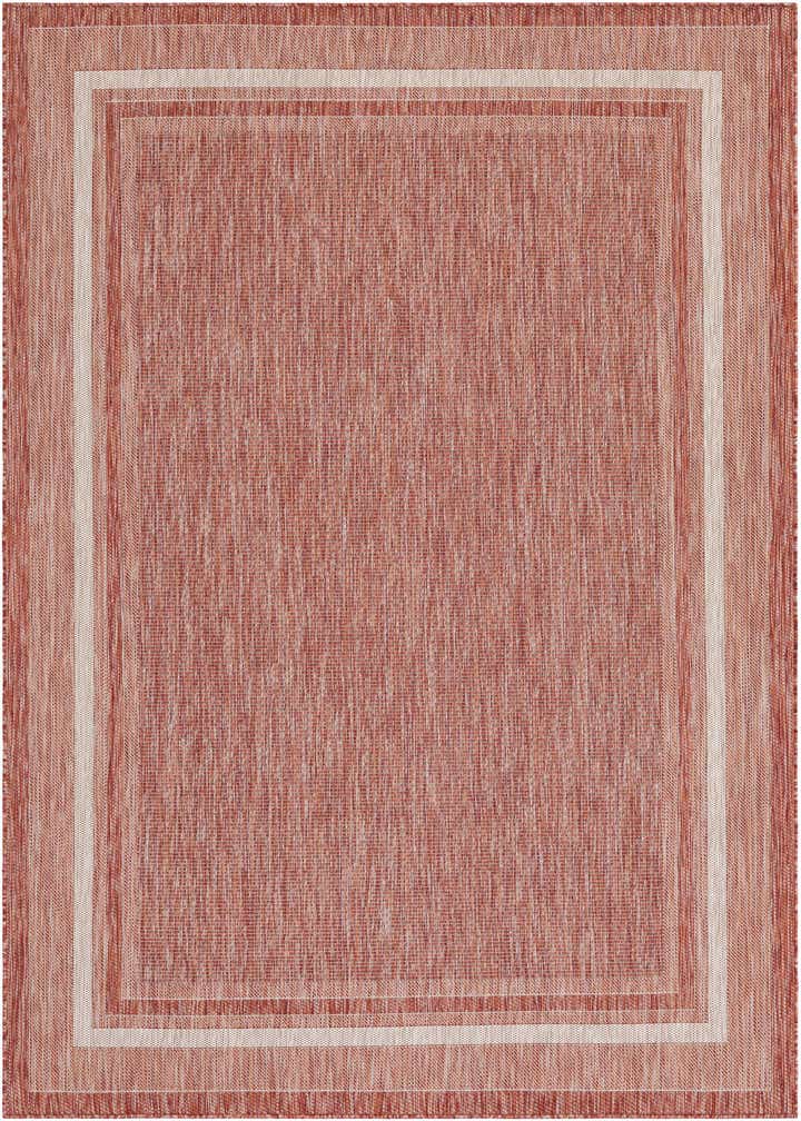 7' x 10' Easy-Clean Border Indoor / Outdoor Rug