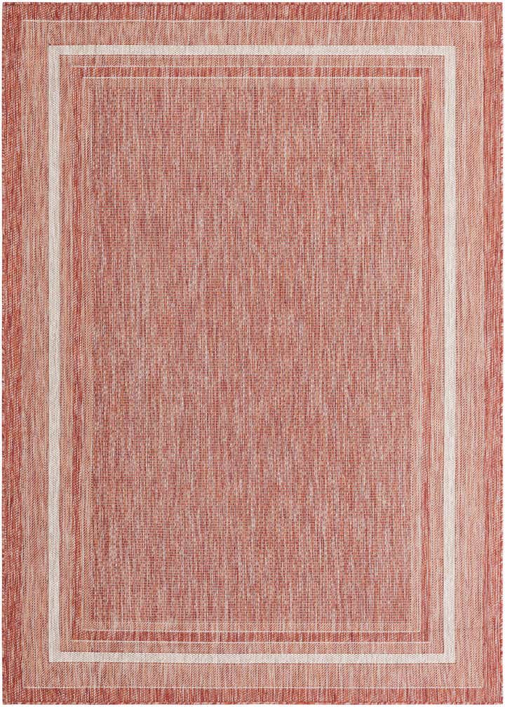6' x 9' Easy-Clean Border Indoor / Outdoor Rug