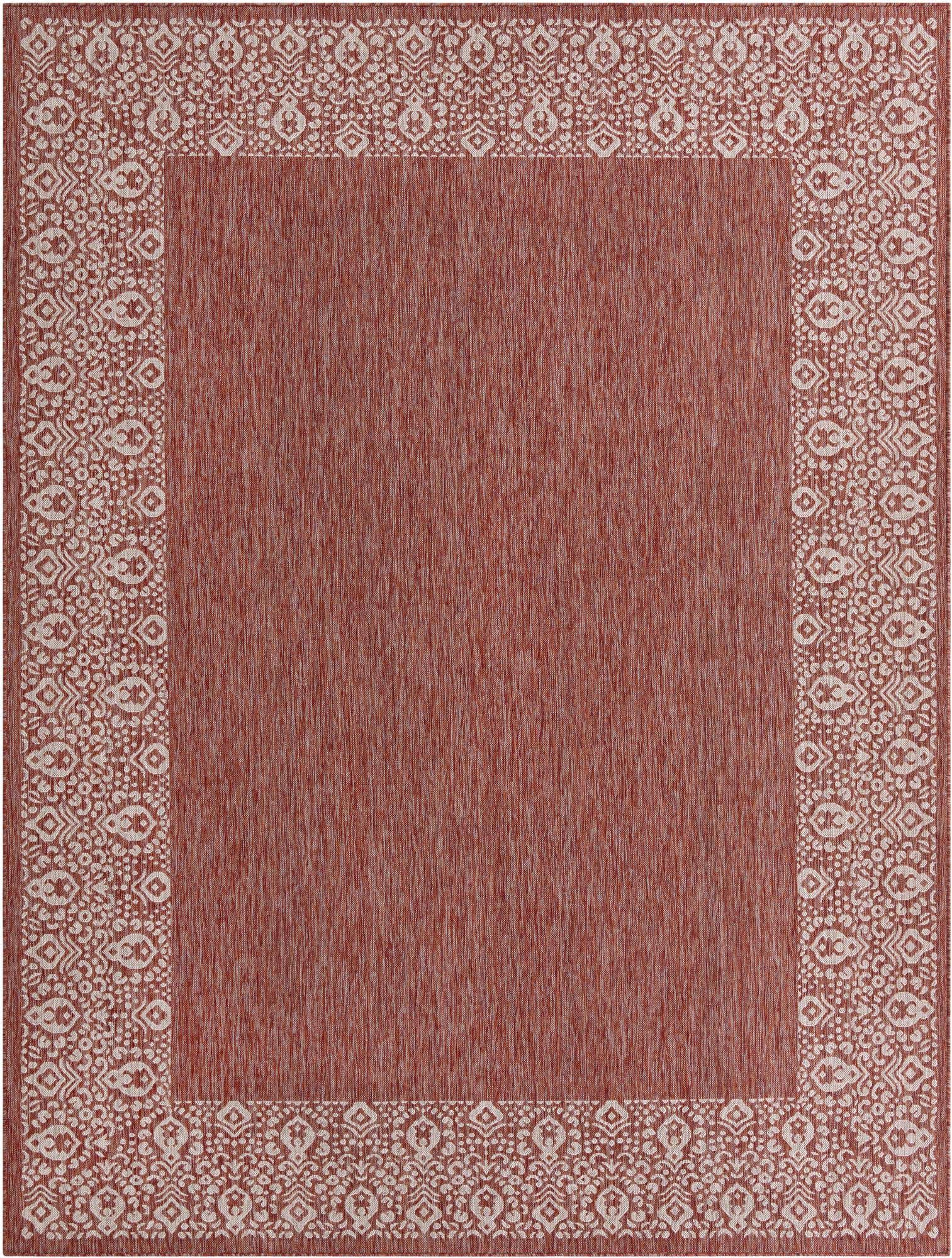 9' x 12' Easy-Clean Border Indoor / Outdoor Rug