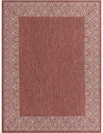9' x 12' Easy-Clean Border Indoor / Outdoor Rug