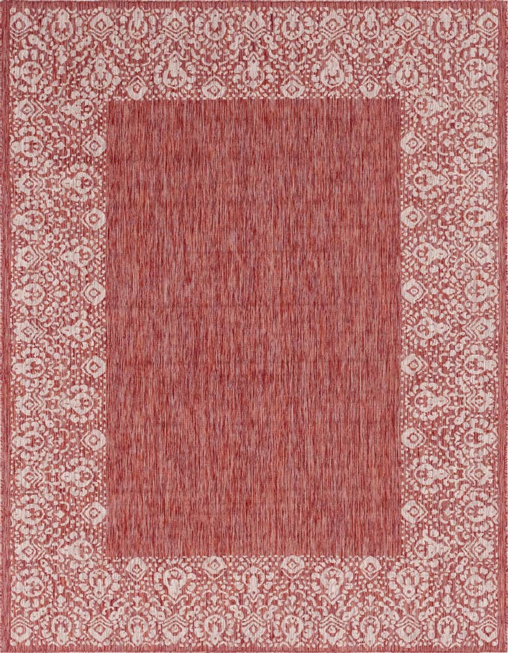 Detail image of 7' 10 x 11' Easy-Clean Border Indoor / Outdoor Rug