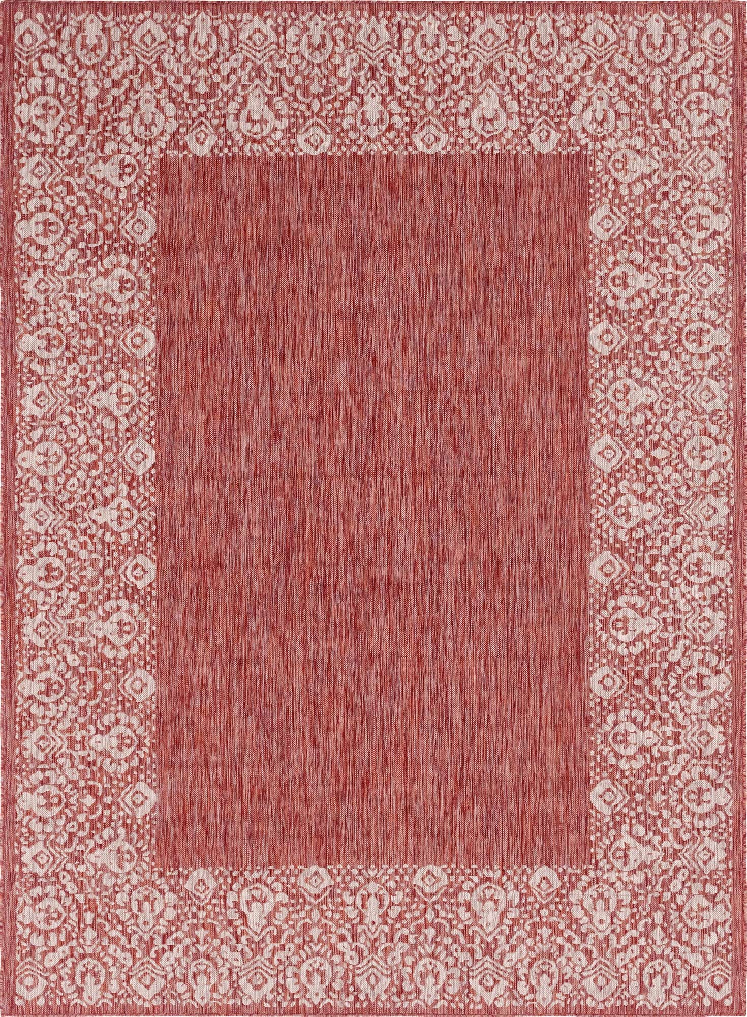 7' 10 x 11' Easy-Clean Border Indoor / Outdoor Rug