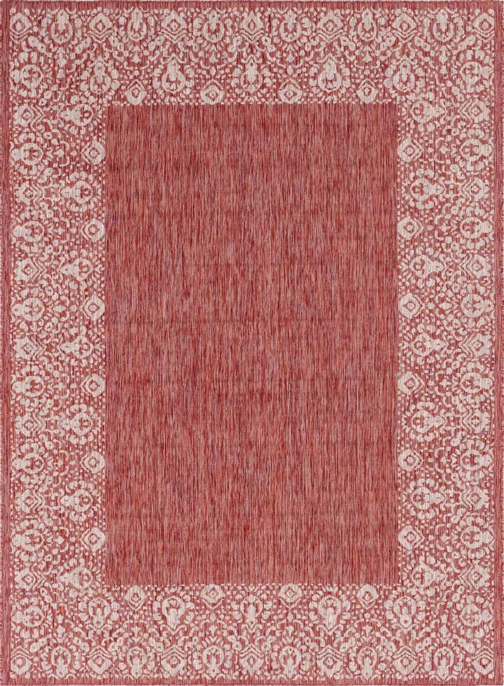 7' 10 x 11' Easy-Clean Border Indoor / Outdoor Rug