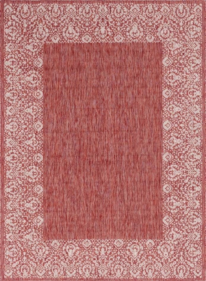Detail image of 7' 10 x 11' Easy-Clean Border Indoor / Outdoor Rug