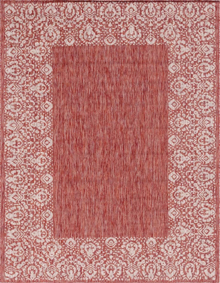 Detail image of 7' x 10' Easy-Clean Border Indoor / Outdoor Rug