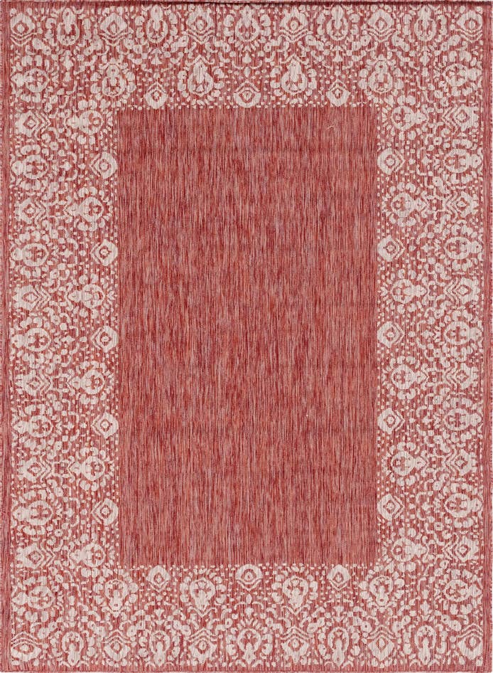 Detail image of 7' x 10' Easy-Clean Border Indoor / Outdoor Rug