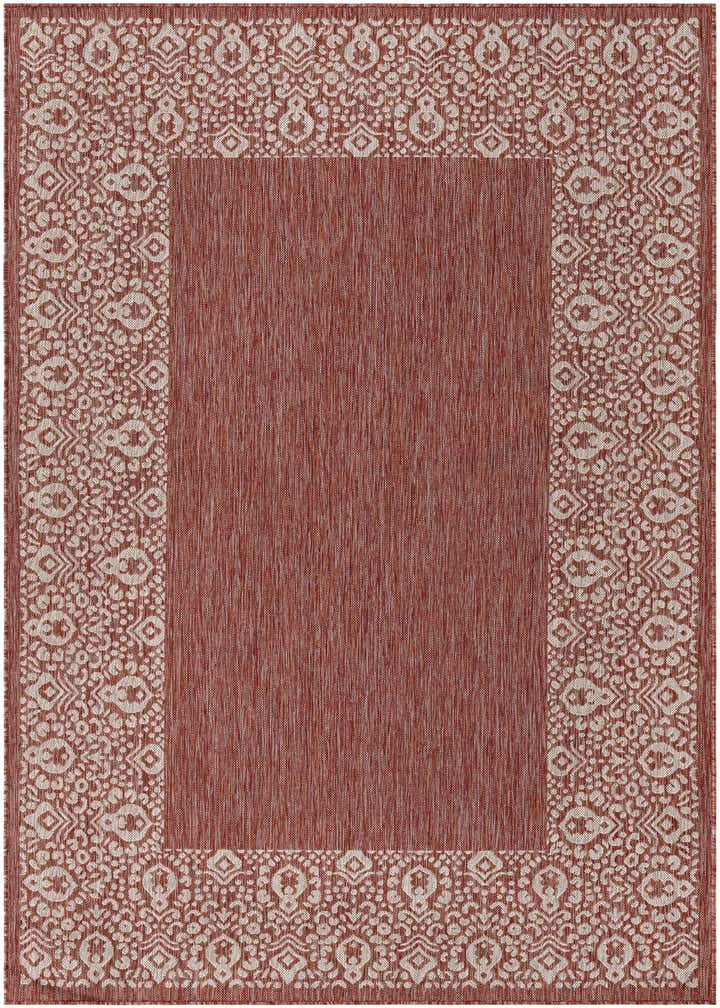6' x 9' Easy-Clean Border Indoor / Outdoor Rug