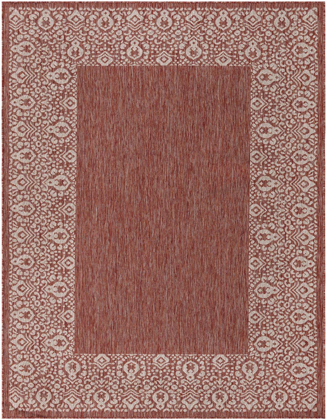 6' x 9' Easy-Clean Border Indoor / Outdoor Rug