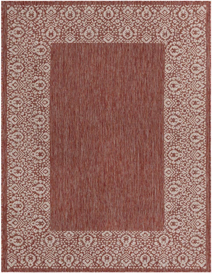 Detail image of 5' 3 x 8' Easy-Clean Border Indoor / Outdoor Rug