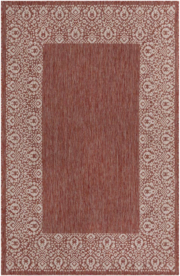 Detail image of 5' 3 x 8' Easy-Clean Border Indoor / Outdoor Rug