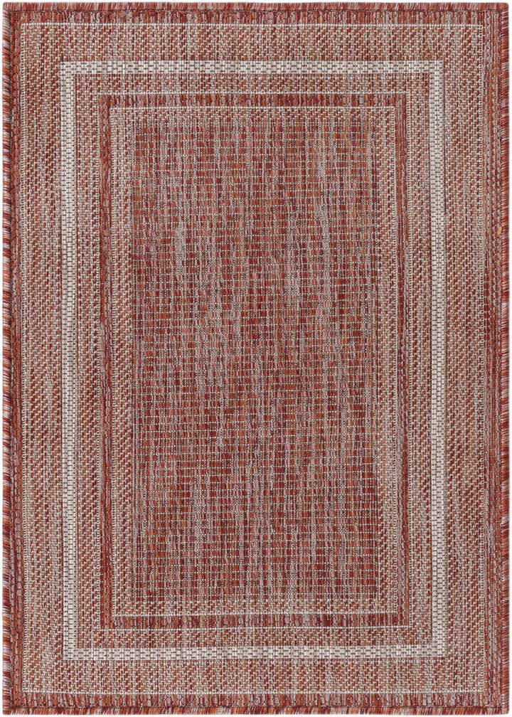 2' x 3' 1 Easy-Clean Border Indoor / Outdoor Rug