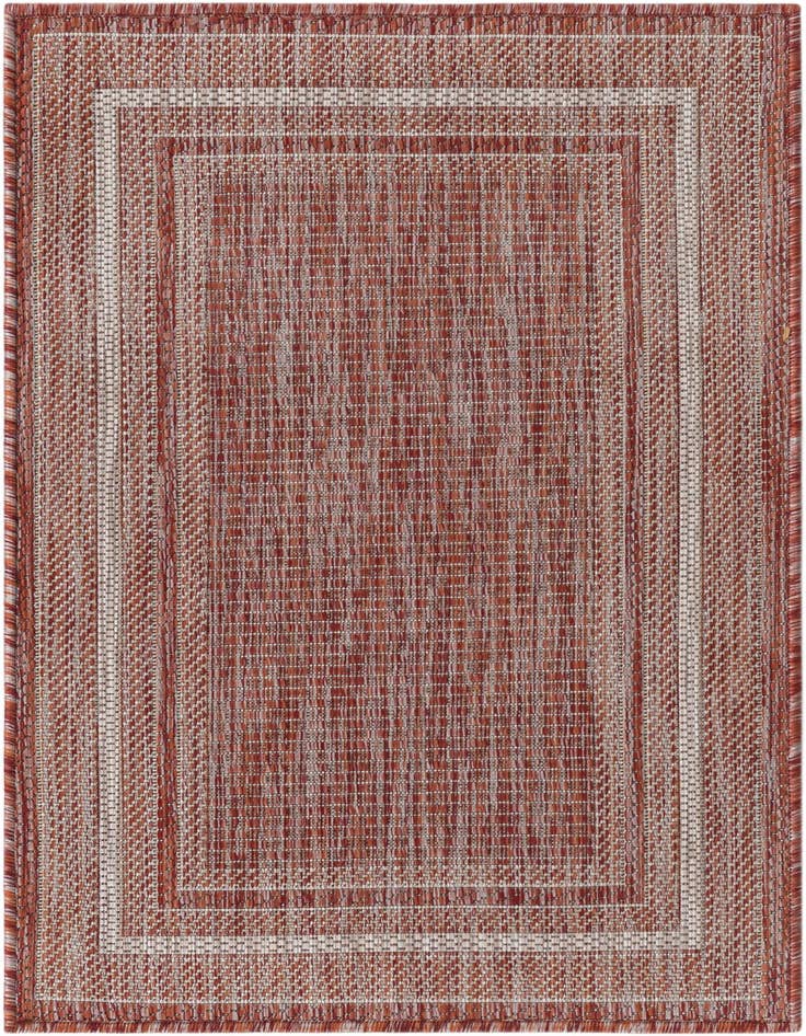 Detail image of 2' x 3' 1 Easy-Clean Border Indoor / Outdoor Rug